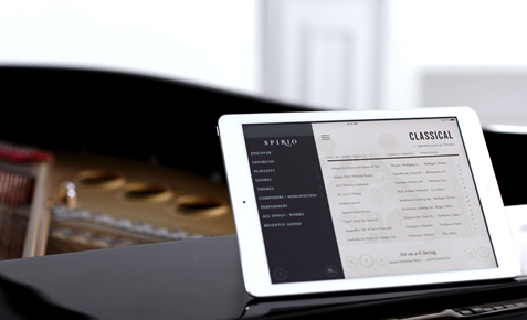 SPIRIO is controlled by an iPad mobile digital device — preloaded with a carefully conceived app designed to be intuitive, providing effortless access to the finest works of artists from Bach to Beethoven to Irving Berlin to Billy Joel. All available from the complimentary music library with just a swipe and a tap. 